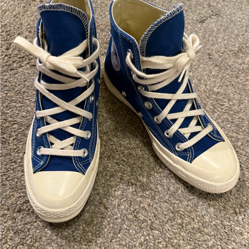 Comme des Garcons Blue and White Kids/Women’s High-Tops - Picture 3 of 7